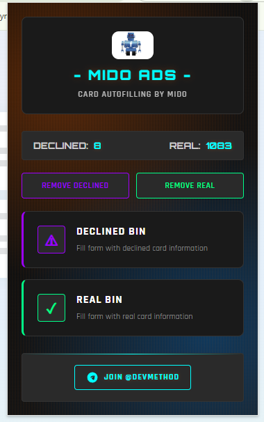 Business Maneger Card Adder /Card Filler Extension